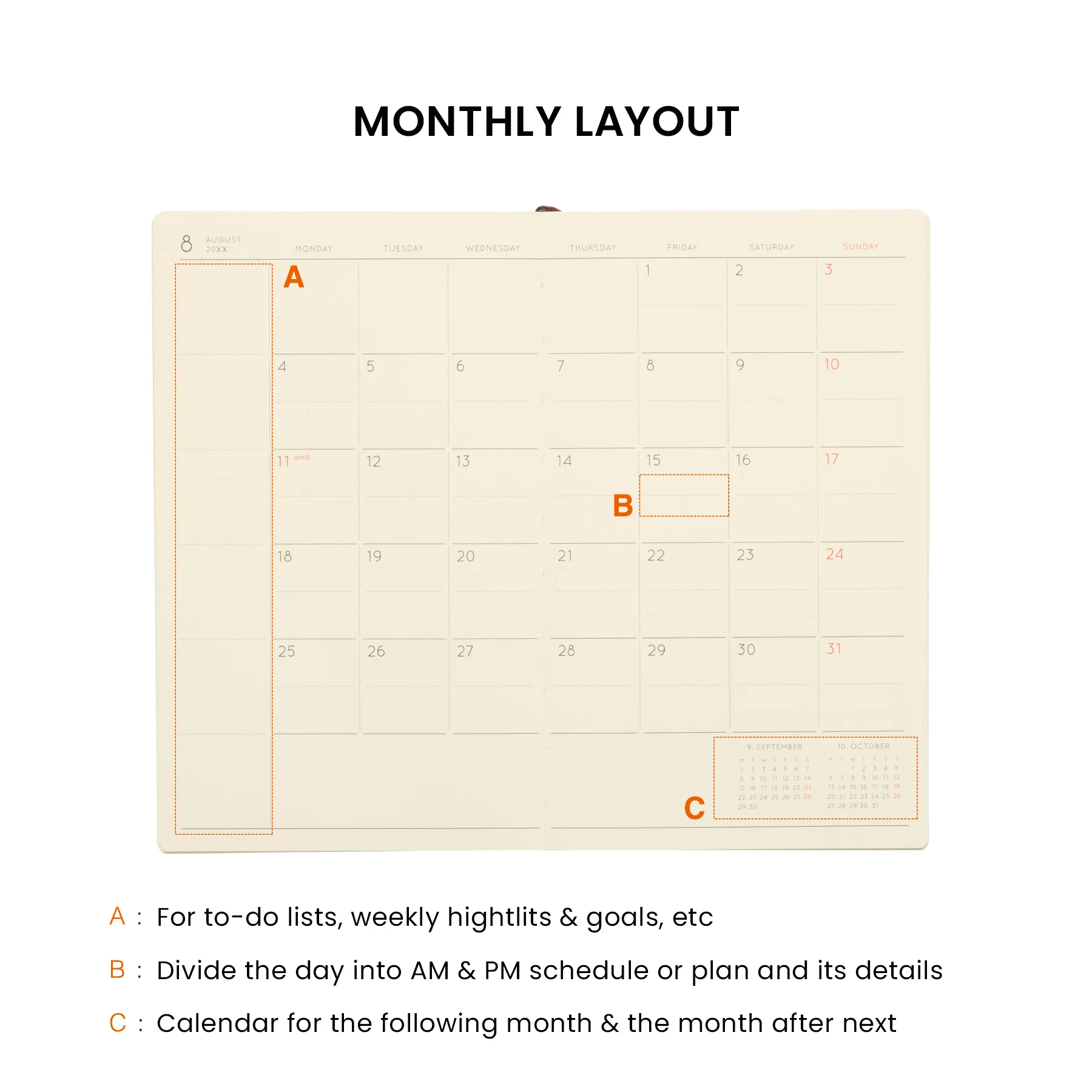 2026 Monthly Planner Shine B6 Slim - Image 13