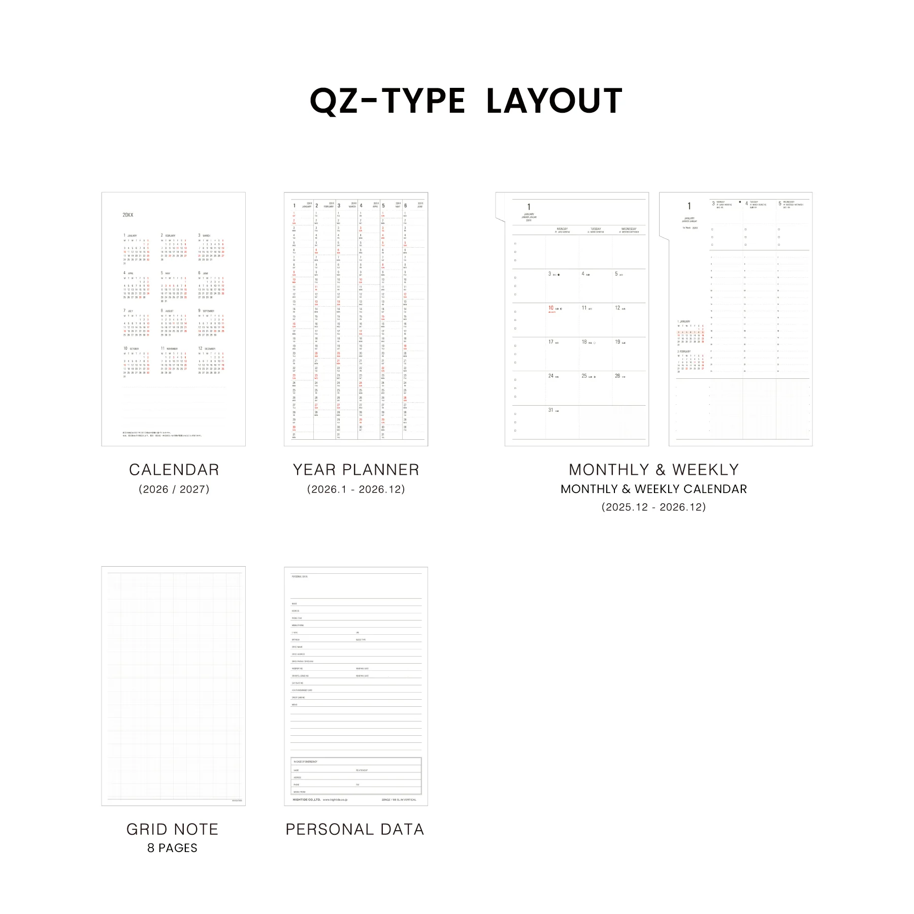 2026 Weekly Planner Calm B6 Slim Vertical - Image 14