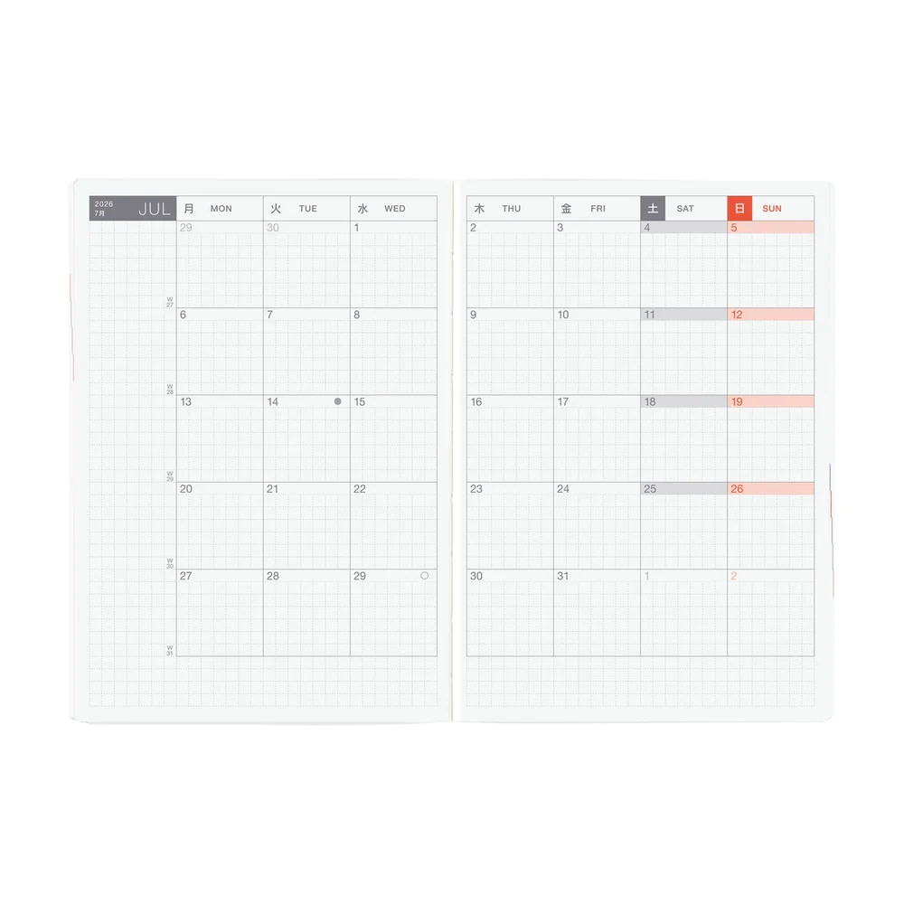 2026 Planner / Hon A6 Paper Series Black Gingham - Image 6