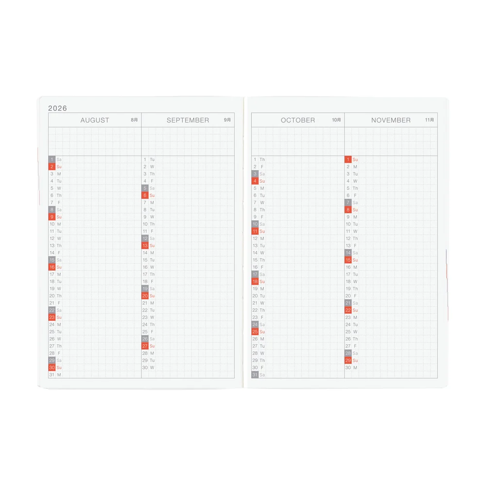 2026 Planner / Hon A6 Paper Series Black Gingham - Image 8