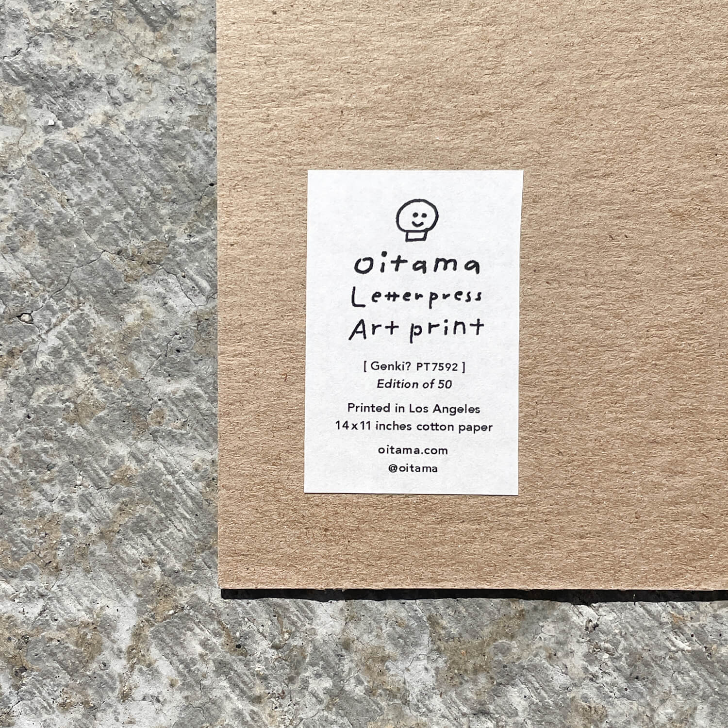 Letterpress Art Print - Genki? PT7515 - Image 3