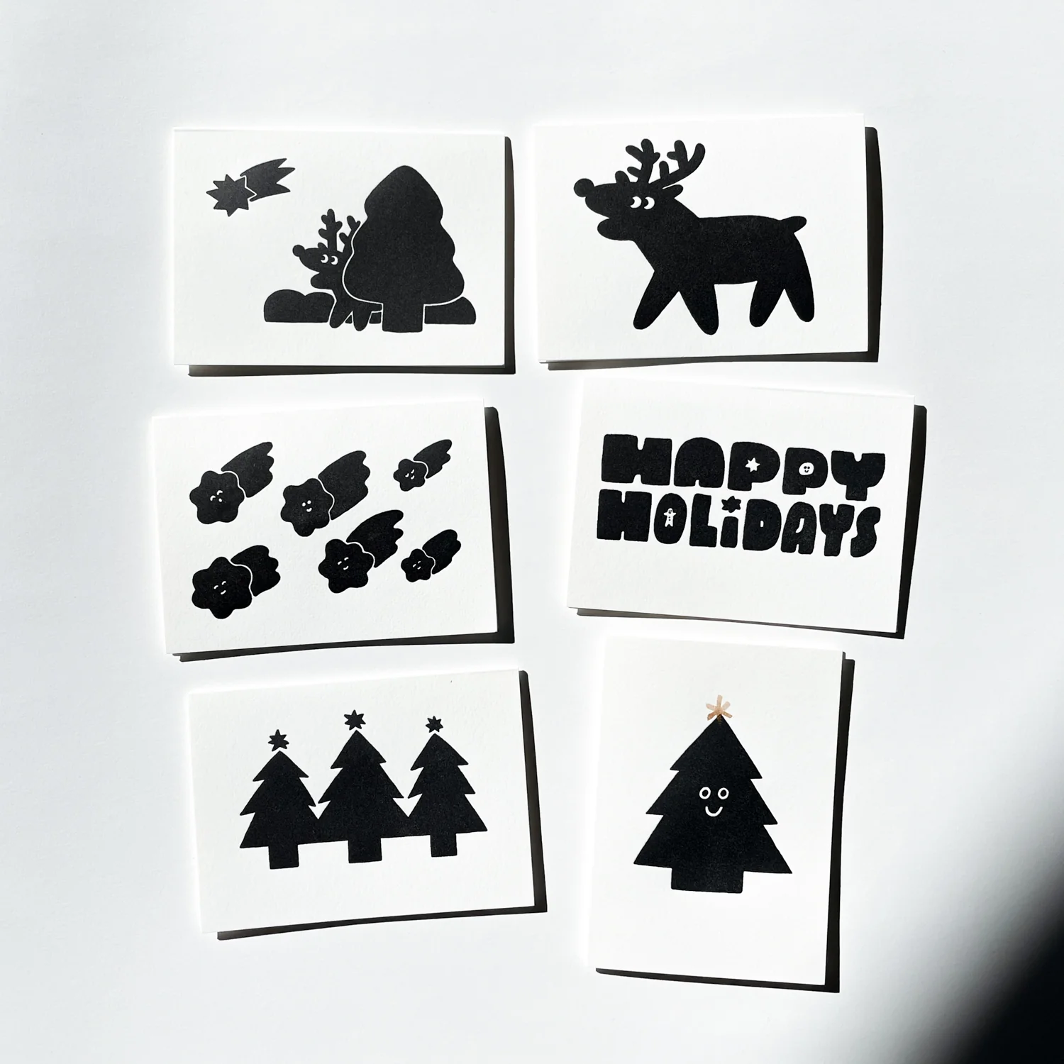 Letterpress Card/ Holiday Black Tree - Image 5