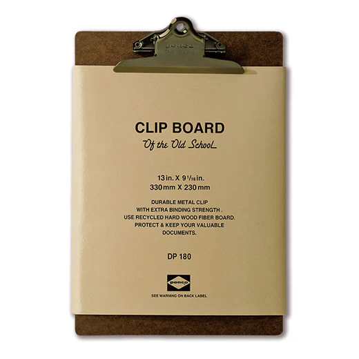 Old School Clipboard/ A4/ Bronze Clip